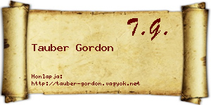 Tauber Gordon névjegykártya